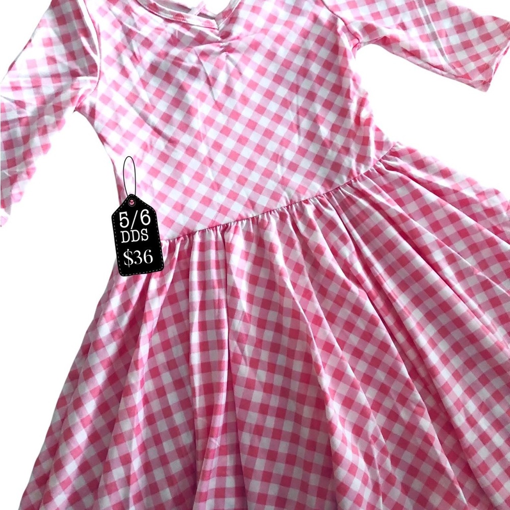 Pink Gingham Kids Dress